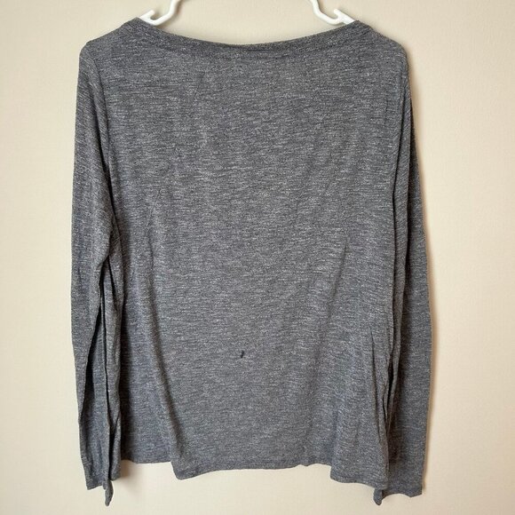 Athleta Long Sleeve Crewneck Workout Athletic Top Shirt Grey Women’s Size Large - Picture 5 of 6